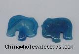 NGP2723 45*55mm elephant agate gemstone pendants wholesale