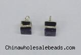NGP2728 11*13mm - 12*15mm cube amethyst gemstone pendants