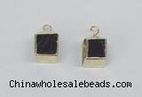 NGP2731 11*13mm - 12*15mm cube smoky quartz gemstone pendants