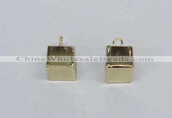 NGP2735 11*14mm cube lemon quartz gemstone pendants