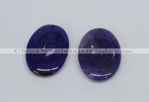 NGP2747 35*50mm oval agate gemstone pendants wholesale