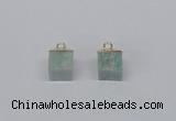 NGP2779 10*12mm - 12*14mm cube amazonite gemstone pendants