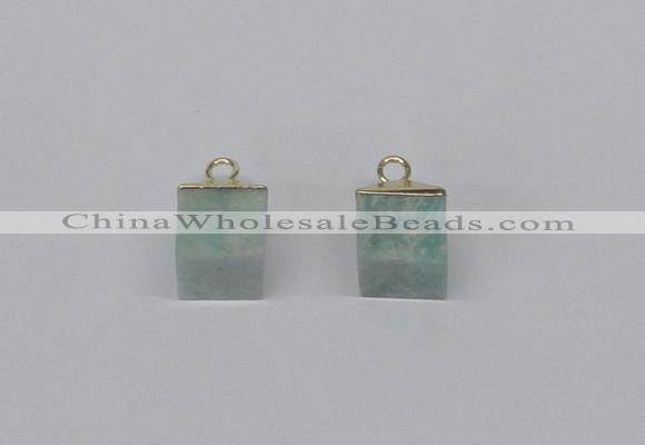 NGP2779 10*12mm - 12*14mm cube amazonite gemstone pendants