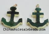 NGP2788 40*50mm anchor agate gemstone pendants wholesale