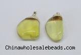 NGP2795 15*30mm - 25*35mm freeform crystal glass pendants wholesale