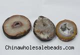 NGP2856 50*60mm - 60*75mm freeform druzy agate gemstone pendants