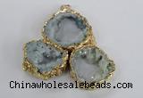 NGP2868 25*30mm - 40*45mm freeform druzy agate pendants