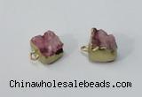 NGP2892 8*10mm - 10*12mm freeform druzy agate pendants