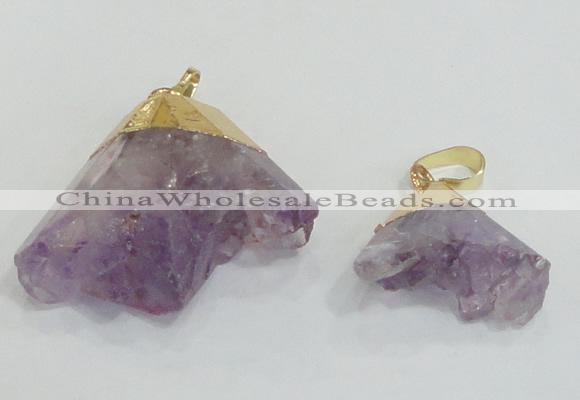 NGP2949 20*25mm – 25*40mm freeform amethyst gemstone pendants