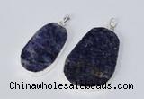 NGP2957 25*35mm - 35*45mm freeform sodalite pendants wholesale