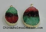 NGP2996 25*35mm – 30*40mm freeform druzy agate pendants