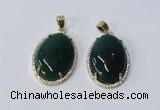 NGP3019 20*30mm oval agate gemstone pendants wholesale