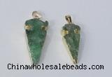 NGP3026 15*35mm – 20*50mm arrowhead fluorite gemstone pendants