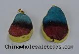 NGP3043 25*35mm – 30*40mm freeform druzy agate pendants