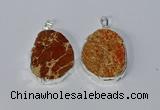 NGP3150 25*35mm - 35*45mm freeform sea sediment jasper pendants