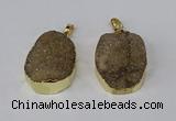 NGP3164 22*30mm - 25*35mm freeform druzy agate gemstone pendants