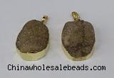 NGP3164 22*30mm - 25*35mm freeform druzy agate gemstone pendants