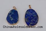 NGP3185 25*35mm - 35*45mm freeform sea sediment jasper pendants