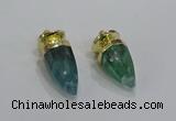 NGP3251 15*30mm - 18*35mm faceted bullet fluorite pendants