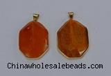 NGP3303 35*45mm freeform agate gemstone pendants wholesale