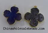 NGP3334 43*45mm - 45*47mm flower agate gemstone pendants