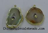 NGP3361 45*55mm - 50*65mm freeform druzy agate pendants