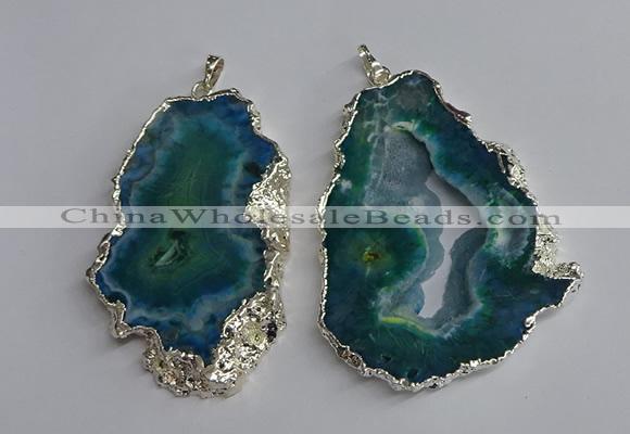 NGP3368 40*45mm - 45*60mm freeform druzy agate pendants