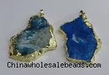 NGP3398 40*45mm - 45*60mm freeform druzy agate pendants