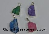 NGP3448 18*25mm - 20*30mm freeform druzy agate gemstone pendants