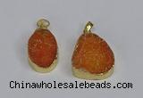 NGP3475 18*25mm - 20*30mm freeform druzy agate gemstone pendants