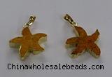 NGP3510 24*25mm starfish fossil coral pendants wholesale