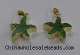 NGP3514 24*25mm starfish fossil coral pendants wholesale