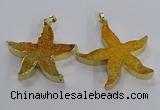 NGP3521 48*50mm starfish fossil coral pendants wholesale