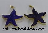 NGP3522 48*50mm starfish fossil coral pendants wholesale