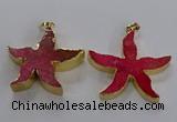 NGP3523 48*50mm starfish fossil coral pendants wholesale