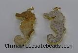 NGP3551 22*58mm - 25*55mm seahorse fossil coral pendants