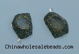 NGP3580 20*30mm - 22*32mm freeform druzy agate pendants