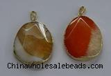 NGP3727 30*40mm - 35*45mm freeform agate gemstone pendants