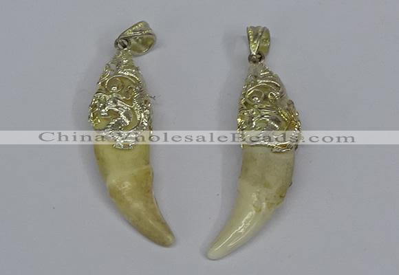 NGP3751 10*40mm - 12*45mm horn wolf tooth pendants wholesale