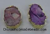 NGP3756 30*40mm - 40*50mm freeform druzy agate pendants