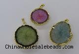 NGP3771 25*35mm - 35*40mm freeform druzy agate pendants