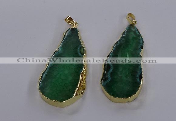 NGP3846 25*65mm - 35*70mm freeform agate gemstone pendants