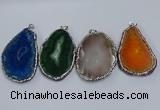 NGP3916 45*60mm - 55*65mm freeform druzy agate pendants wholesale