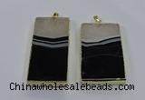 NGP3929 40*60mm - 35*70mm rectangle druzy agate pendants