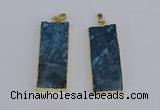 NGP3956 20*50mm - 25*45mm rectangle druzy agate gemstone pendants