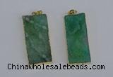 NGP3957 20*50mm - 25*45mm rectangle druzy agate gemstone pendants