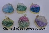 NGP4045 20*30mm - 30*40mm freeform druzy agate pendants