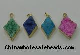 NGP4080 25*35mm - 28*40mm diamond druzy quartz pendants