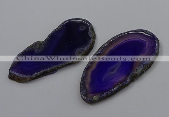 NGP4247 30*50mm - 45*75mm freefrom agate pendants wholesale