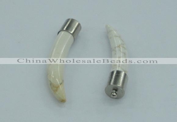 NGP4500 9*50mm - 9*55mm horn white turquoise pendants wholesale